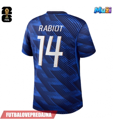Lacne Muži Futbalové dres Francúzsko Adrien Rabiot #14 MS 2026 Krátky Rukáv - Domáci